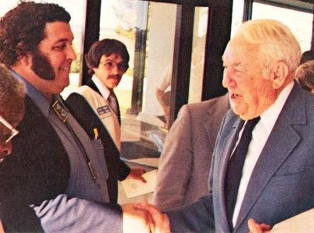 Sam1980.jpg - Carl L. Lusk, Student Trustee with Sam Ervin