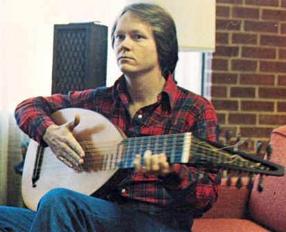Visitingartist1980.jpg - Walter Wilder, visiting artist during the 1979-80 school year, playing the lute