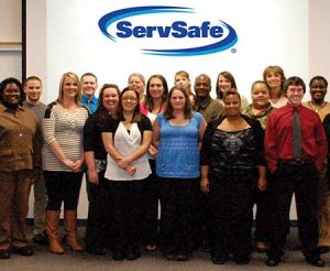 ServSafe graduates pose for a photo.