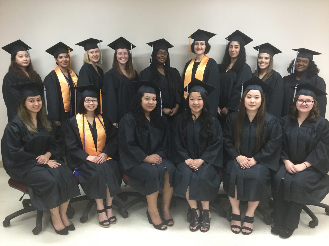 Photo of medical assisting students. 