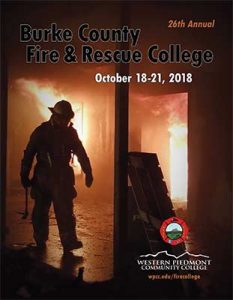 Cover of the 2018 Fire College Booklet