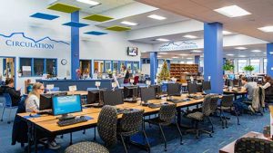 Photo of the interior of the WPCC Library