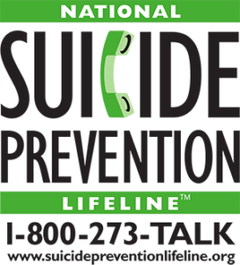 Logo for the Suicide Prevention Lifeline at 1-800-273-8255