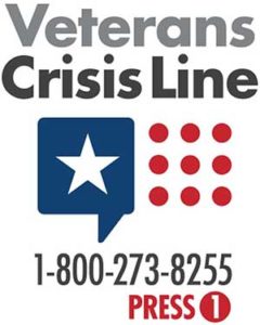 Logo for the Veterans Crisis Line at 1-800-273-8255