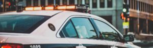 Photo of the siren light bar and police cruiser
