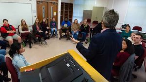 Photo of a WPCC class taken from the perspective of the instructor looking out at the students