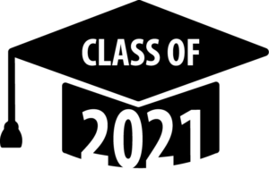 Graphic image of graduation cap that says