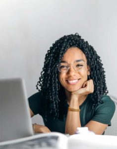 Student with Computer