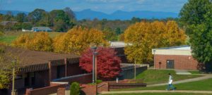 WPCC Campus in Fall with Table Rock and Hawksbill in the background