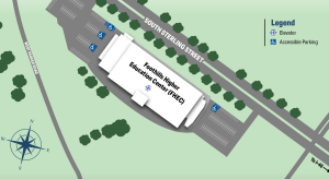 Image of a rendering image of the foothills higher education center campus map