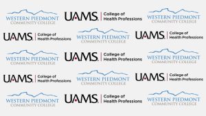 Image of UAMS college of health professionals and western piedmont community college logos.