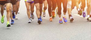Image of runners and their shoes.