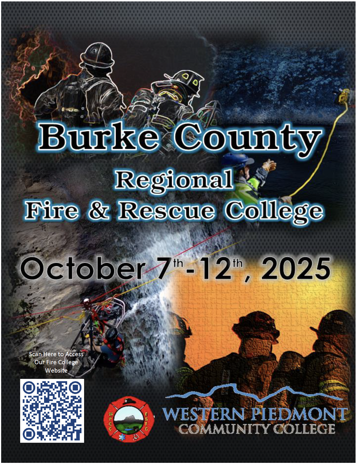 Screenshot 2025-08-13 at 2.07.32 PM A collage of firefighter images and text reading Burke County Regional Fire & Rescue College<br />
October 7th - 12th, 2025