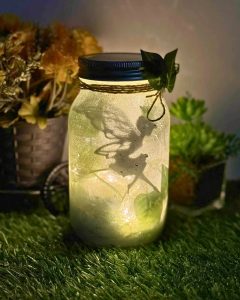 pause & create magic fairy bug light jar