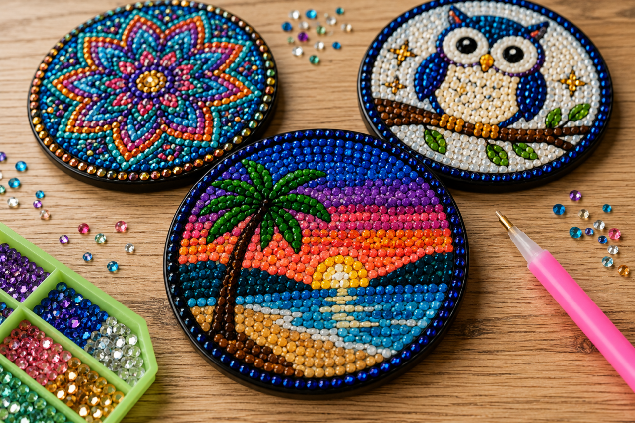 diamond art coasters